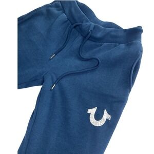 True Religion Women's Joggers Size S Navy‎ Silver Horse Shoe Logo CozyCore